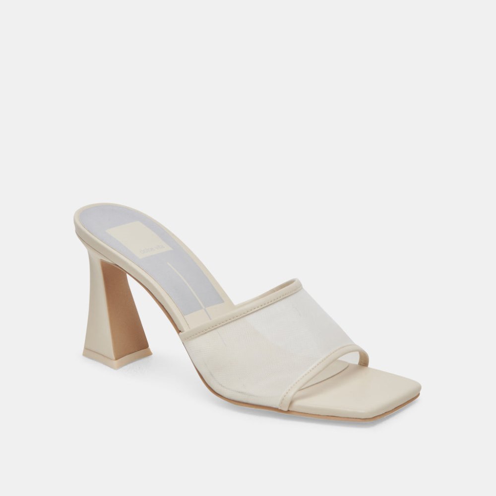 Dolce Vita Narda Heels Ivory Mesh