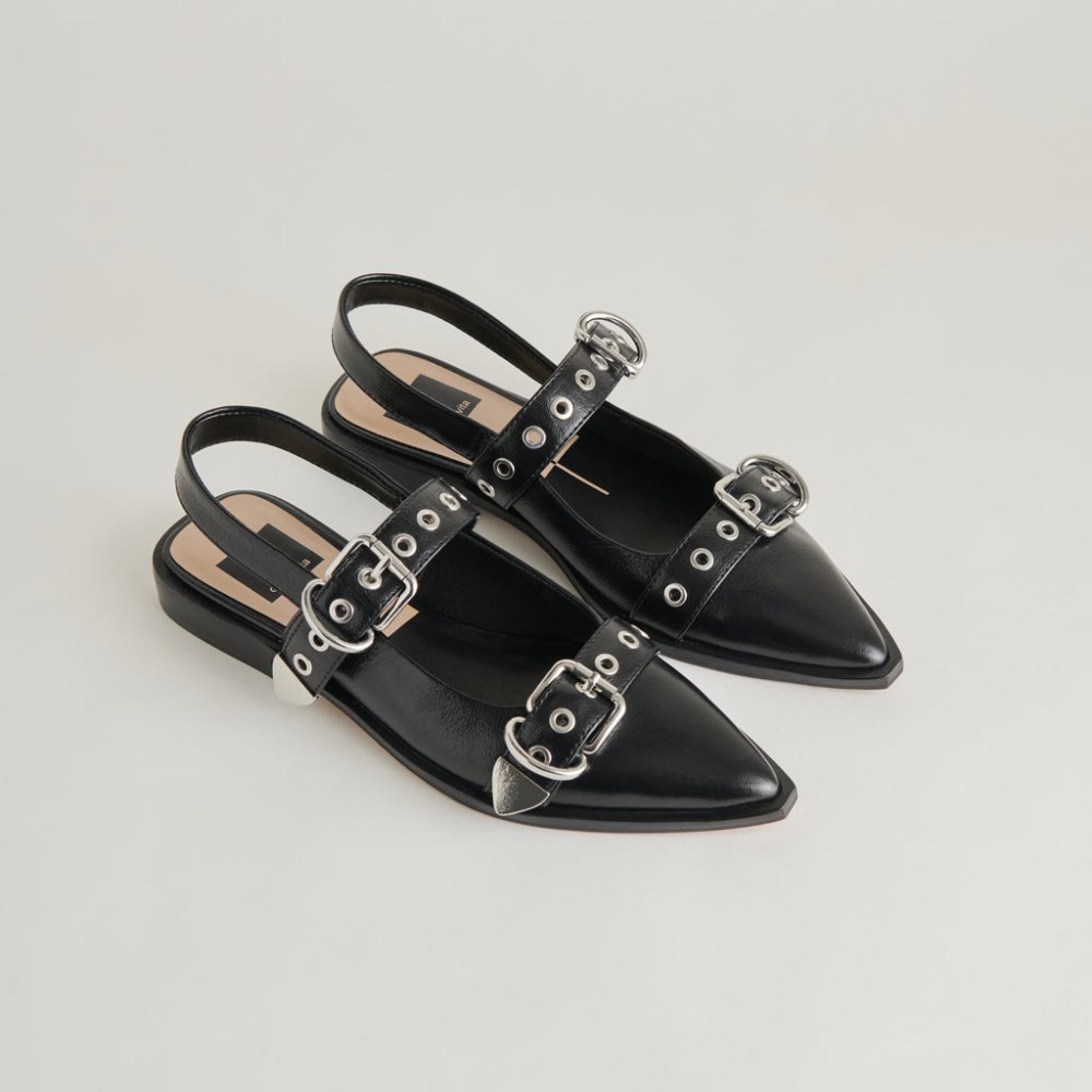 Dolce Vita Labell Flats Midnight Crinkle Patent