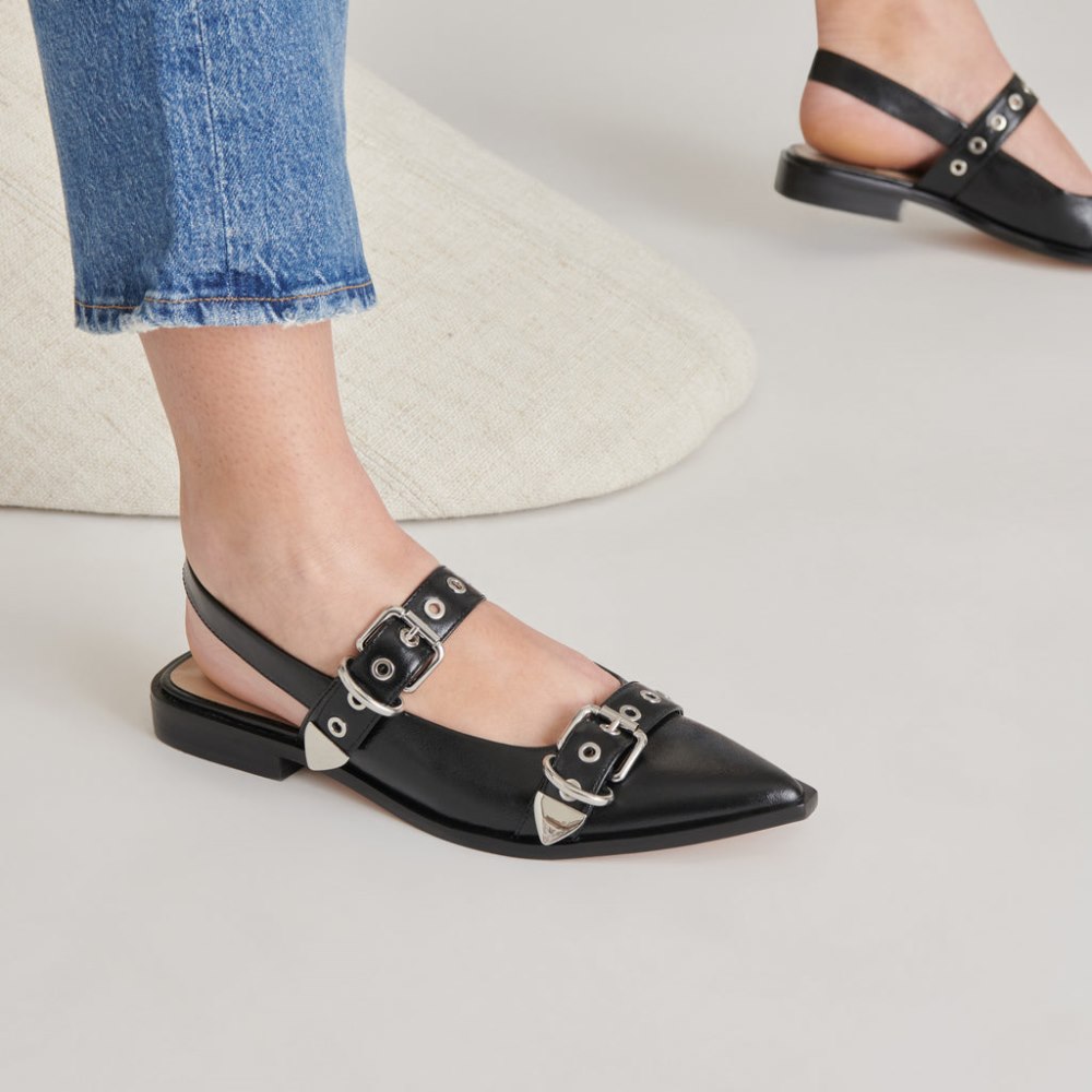 Dolce Vita Labell Flats Midnight Crinkle Patent