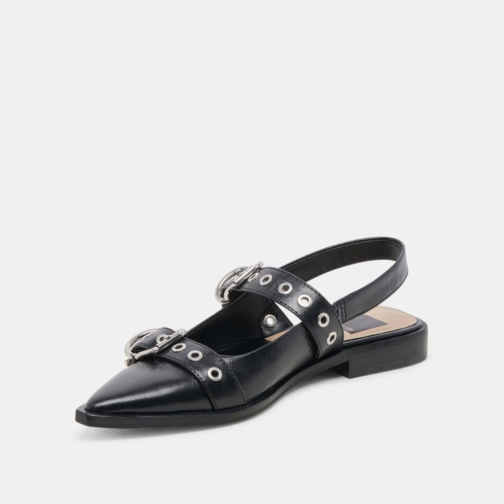 Dolce Vita Labell Flats Midnight Crinkle Patent