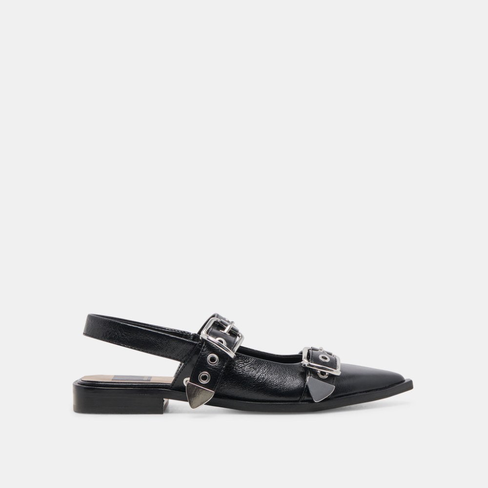 Dolce Vita Labell Flats Midnight Crinkle Patent