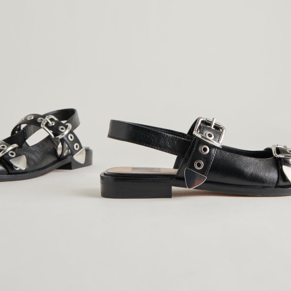 Dolce Vita Labell Flats Midnight Crinkle Patent
