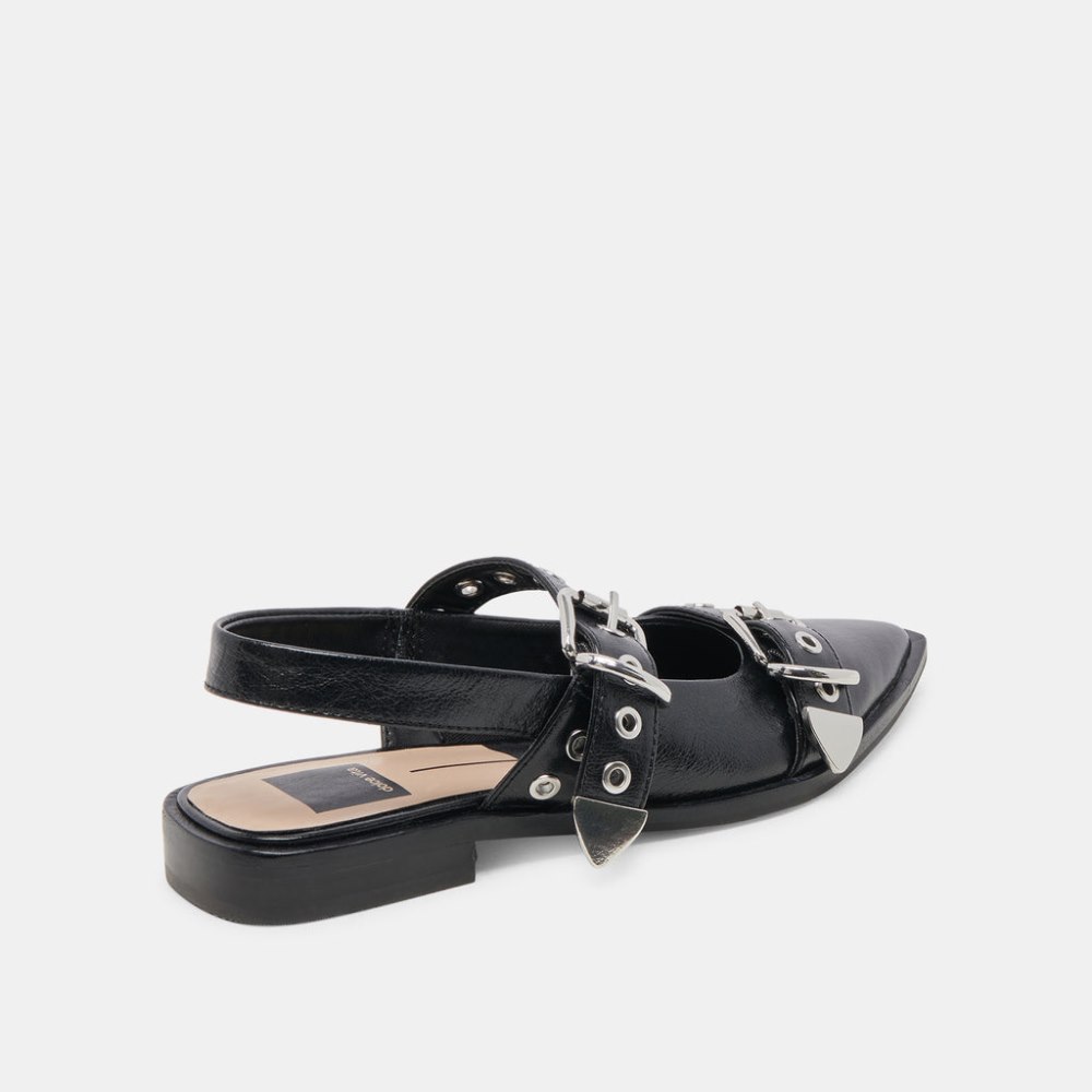 Dolce Vita Labell Flats Midnight Crinkle Patent