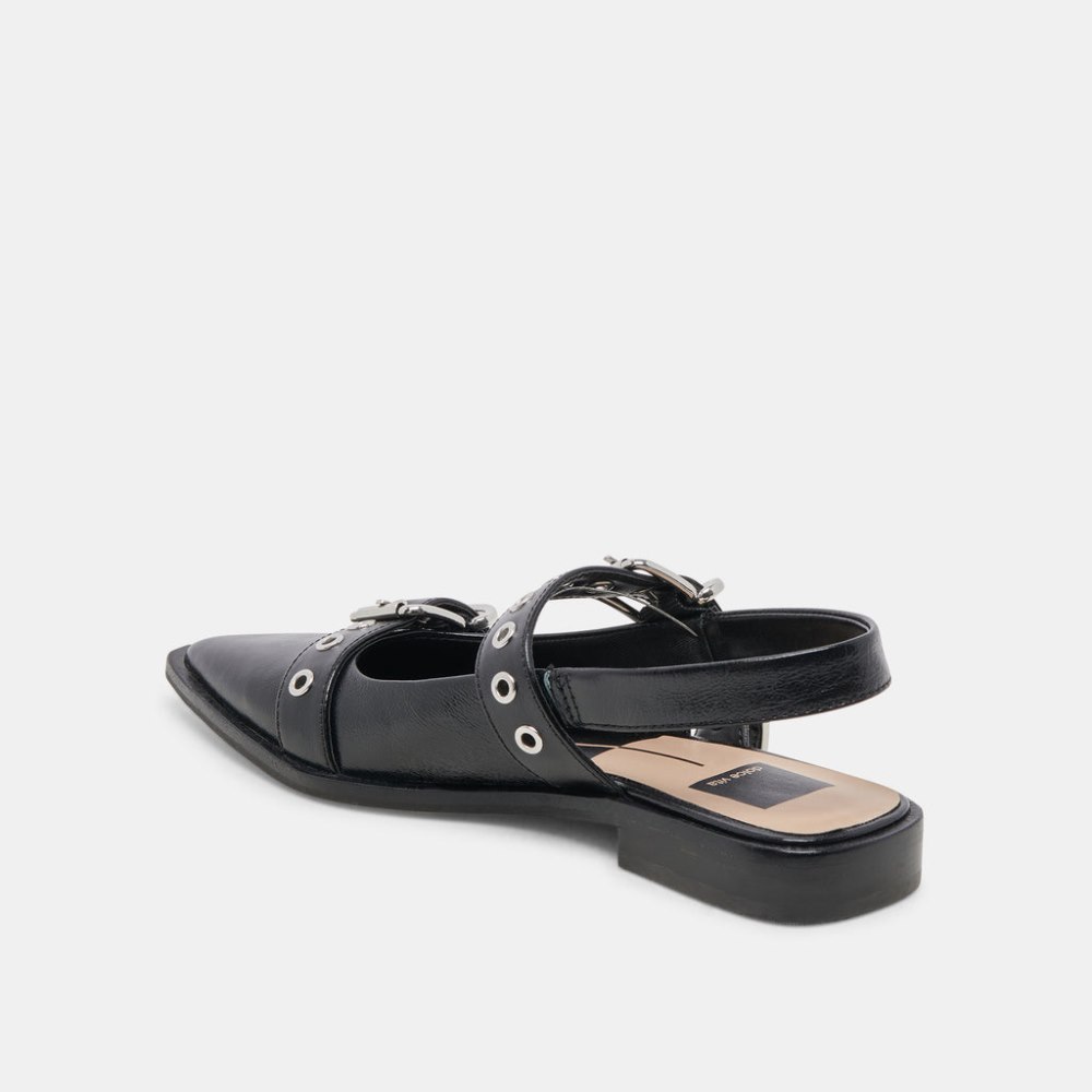 Dolce Vita Labell Flats Midnight Crinkle Patent