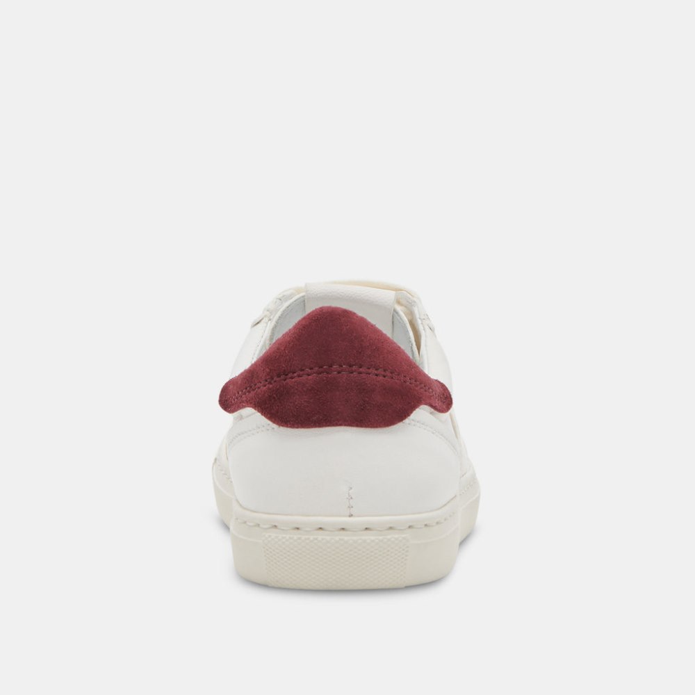 Dolce Vita Boden Sneakers White Maroon Leather