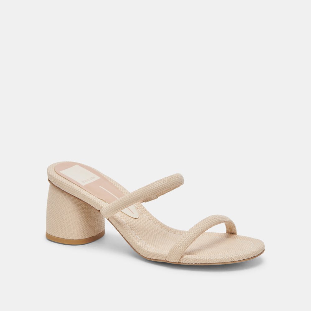 Dolce Vita Mandie Heels Oatmeal Raffia