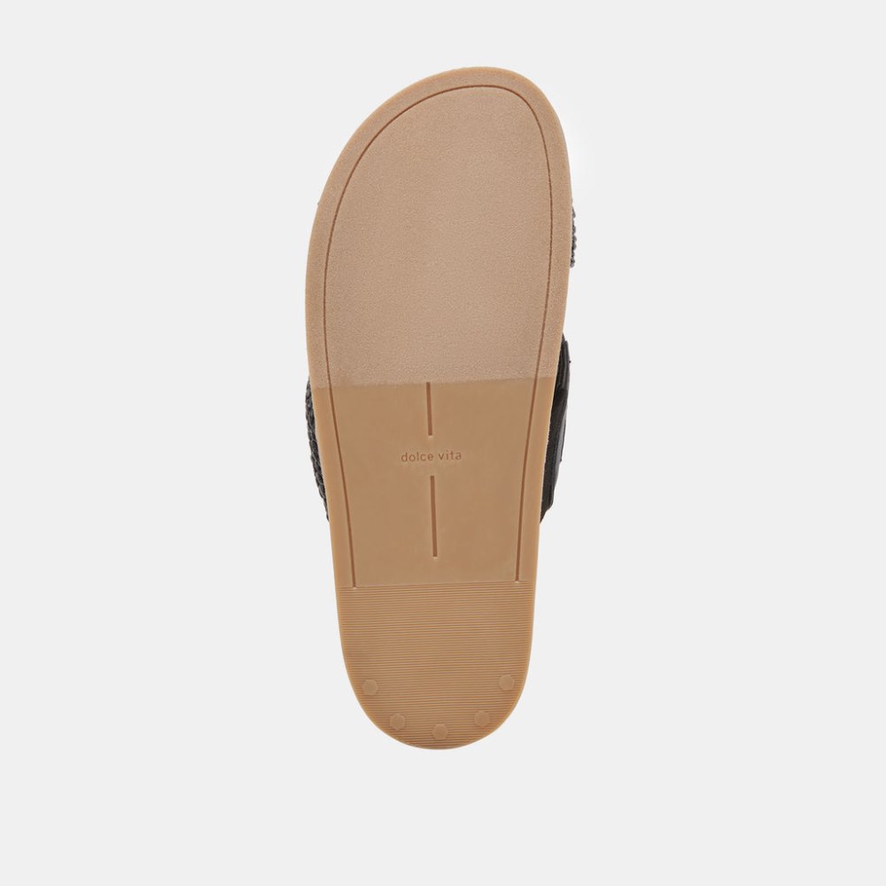 Dolce Vita Selda Sandals Onyx Raffia