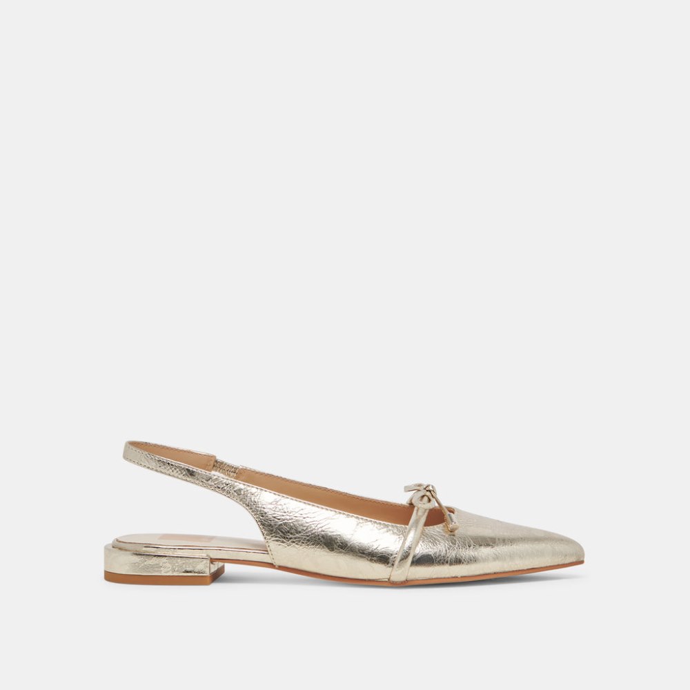 Dolce Vita Payge Flats Platinum Distressed Leather