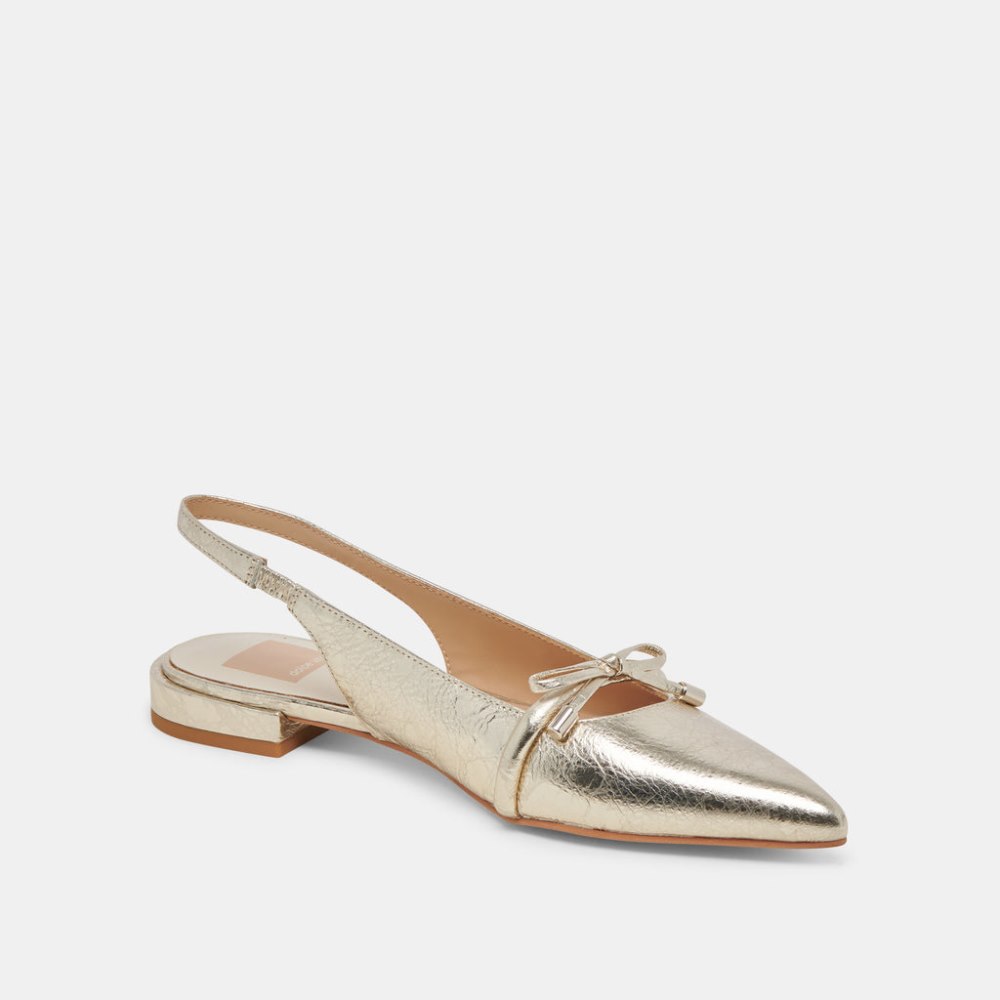 Dolce Vita Payge Flats Platinum Distressed Leather