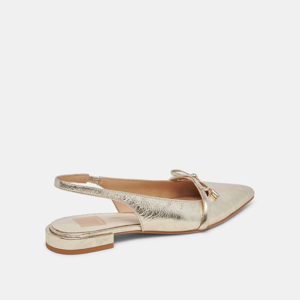 Dolce Vita Payge Flats Platinum Distressed Leather