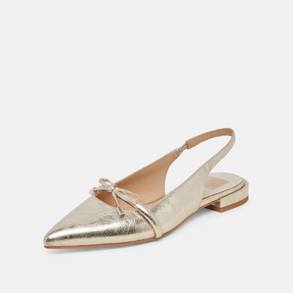 Dolce Vita Payge Flats Platinum Distressed Leather