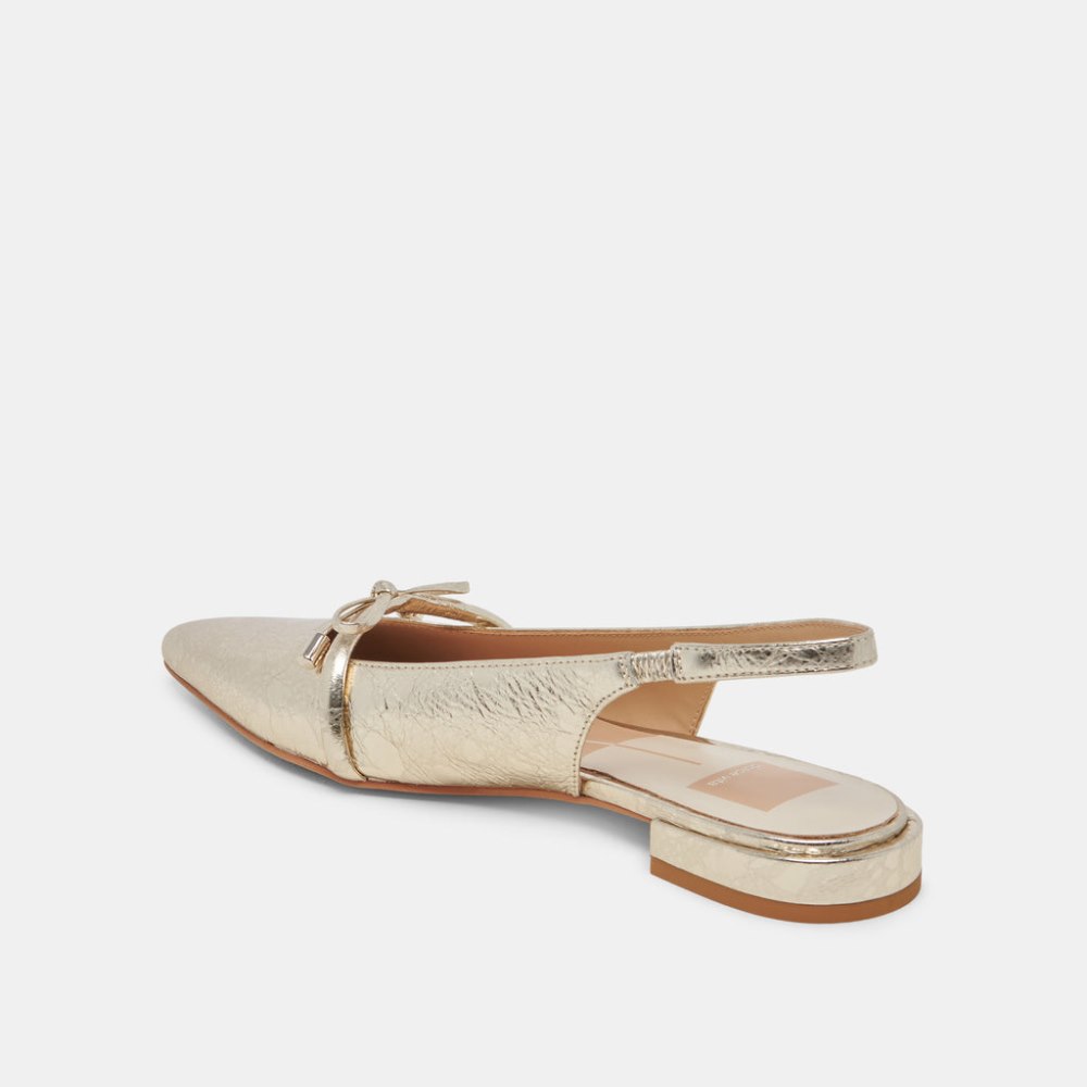 Dolce Vita Payge Flats Platinum Distressed Leather