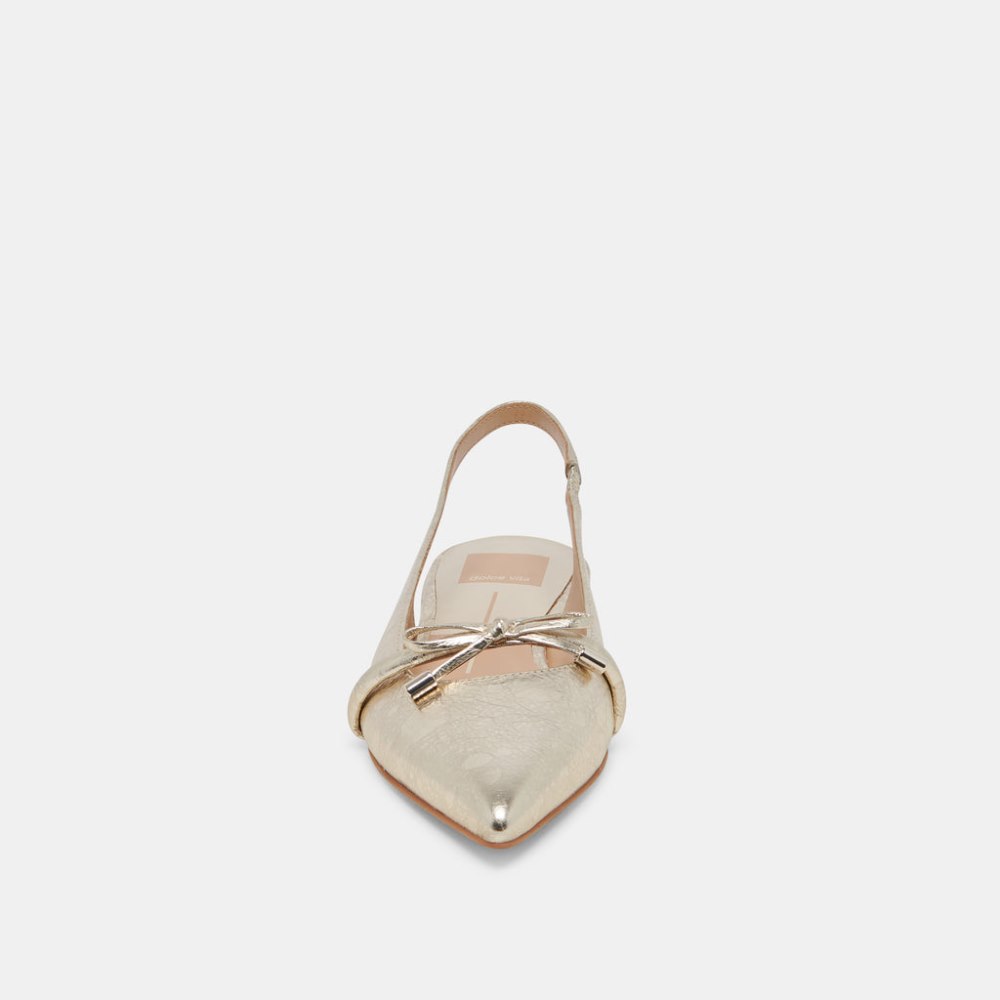 Dolce Vita Payge Flats Platinum Distressed Leather