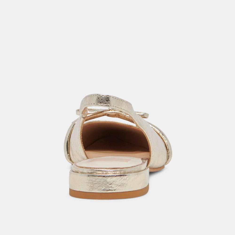 Dolce Vita Payge Flats Platinum Distressed Leather
