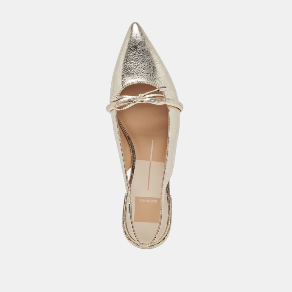 Dolce Vita Payge Flats Platinum Distressed Leather