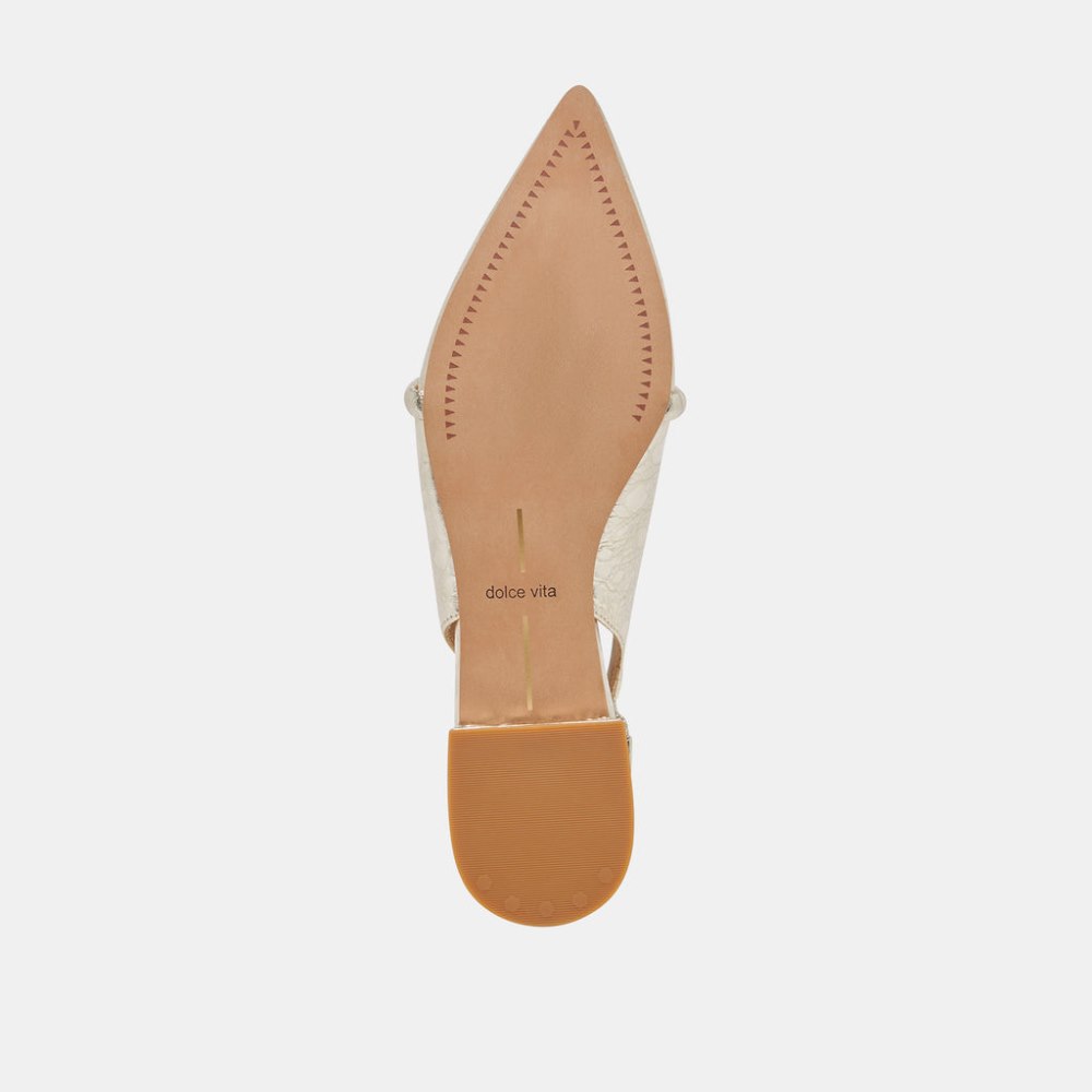 Dolce Vita Payge Flats Platinum Distressed Leather
