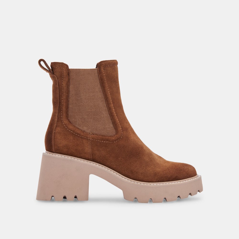 Dolce Vita Hawk H2o Booties Dk Brown Suede