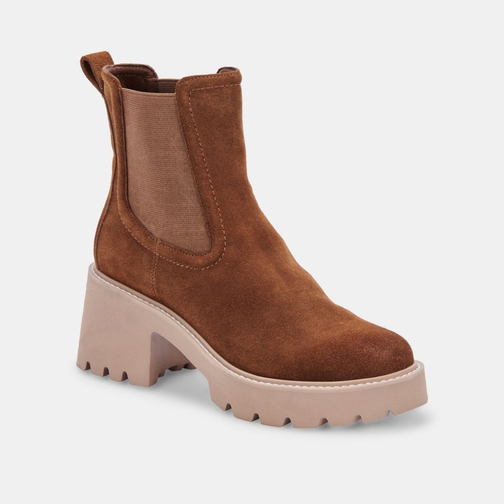 Dolce Vita Hawk H2o Booties Dk Brown Suede