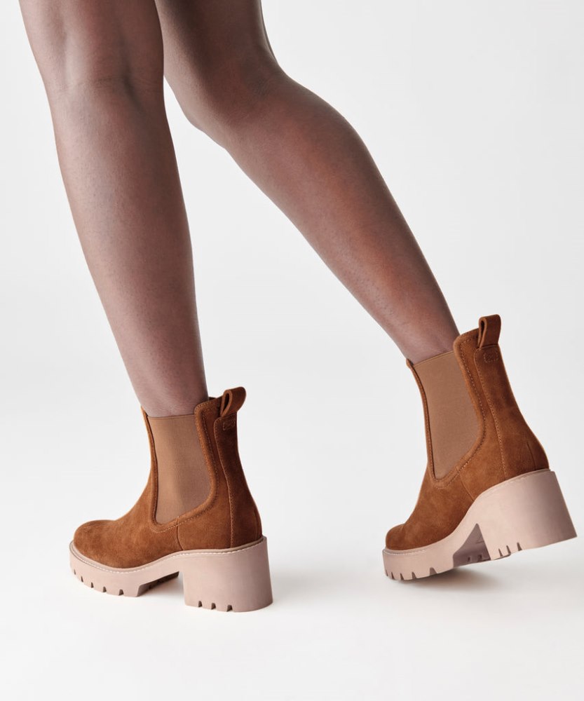 Dolce Vita Hawk H2o Booties Dk Brown Suede