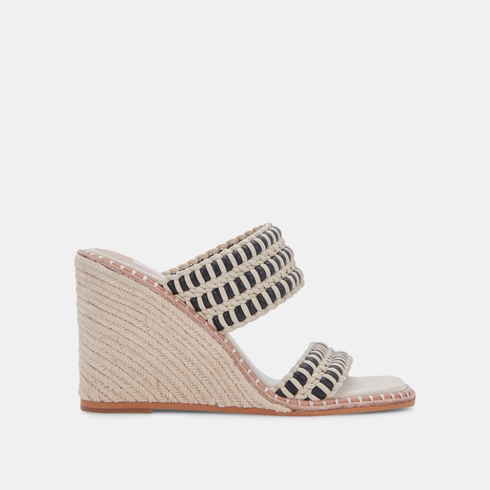 Dolce Vita Abigal Wedges Black White Stella