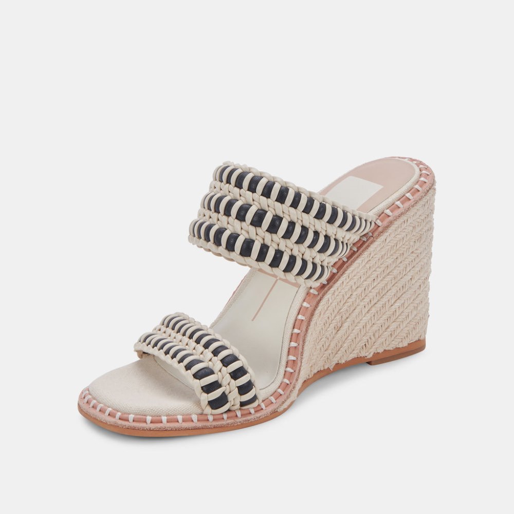 Dolce Vita Abigal Wedges Black White Stella