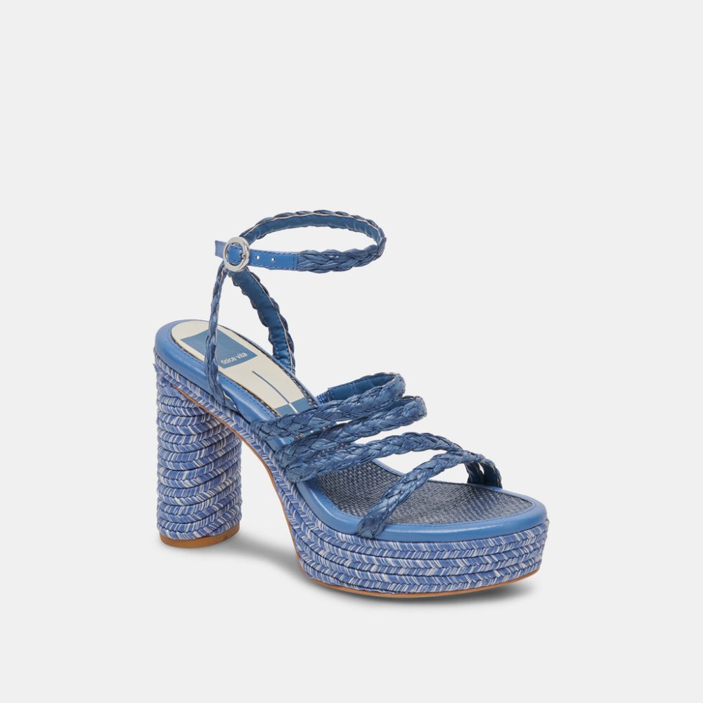 Dolce Vita Catina Heels Blue Raffia