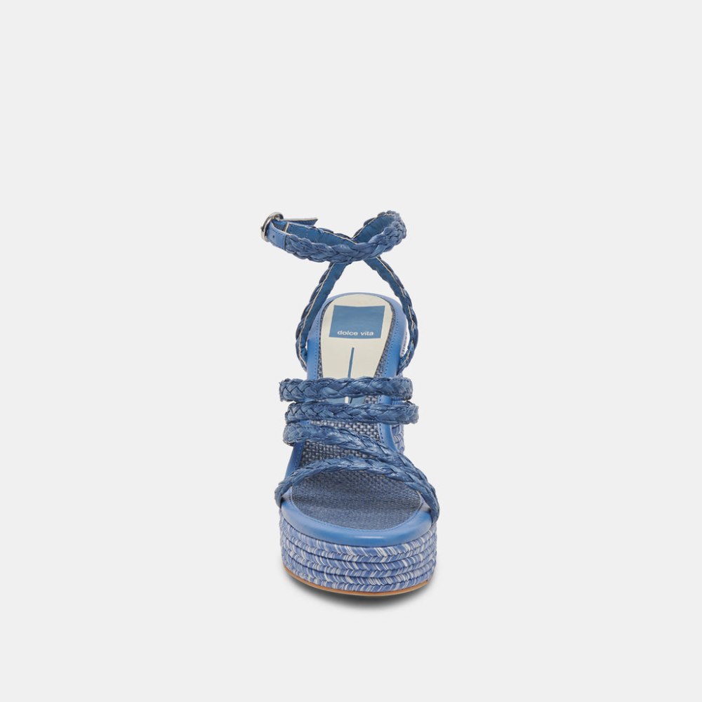 Dolce Vita Catina Heels Blue Raffia