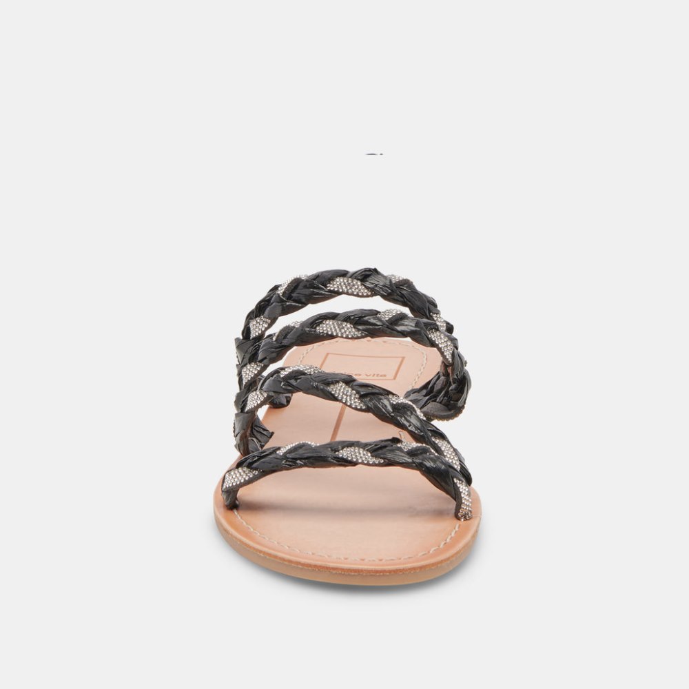 Dolce Vita Khloe Sandals Black Rhinestone