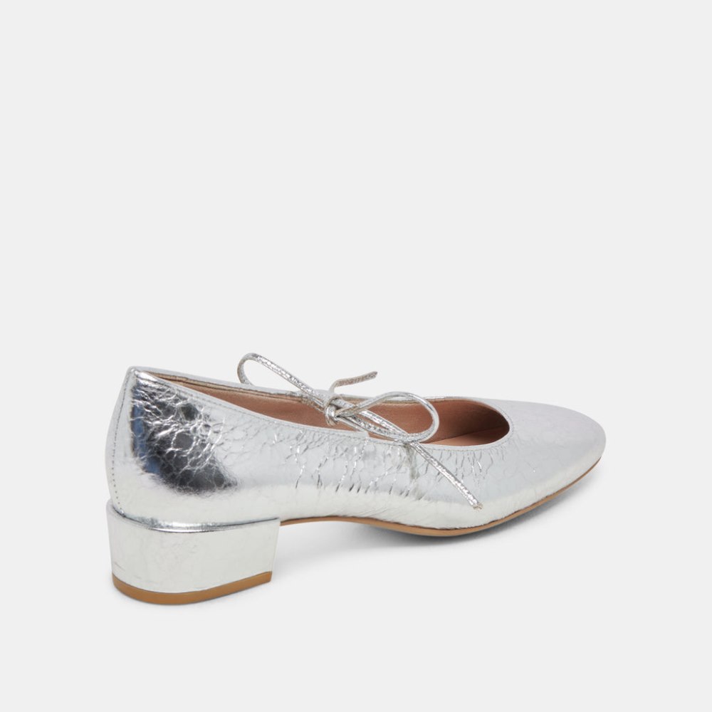 Dolce Vita Ardien Heels Silver Crinkle Patent