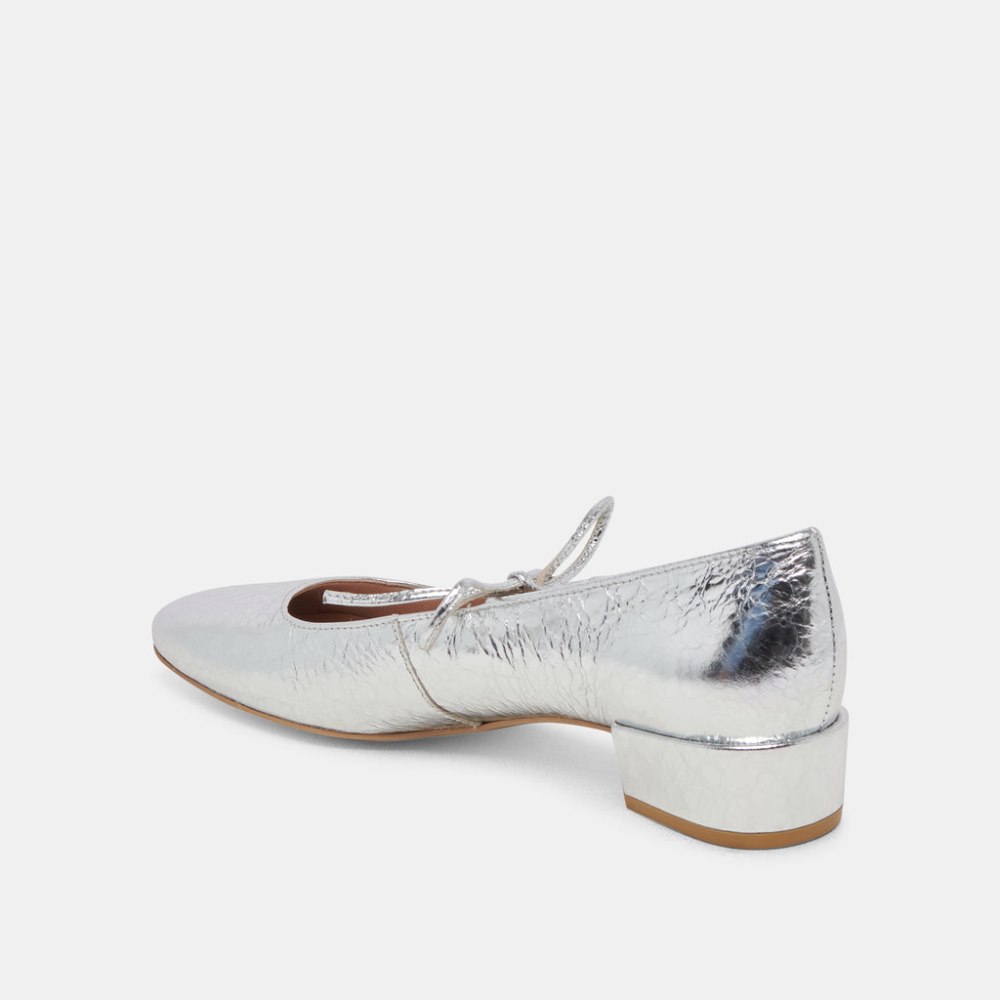 Dolce Vita Ardien Heels Silver Crinkle Patent