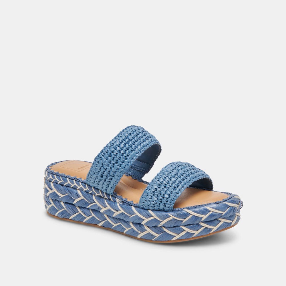 Dolce Vita Corla Sandals Blue Raffia