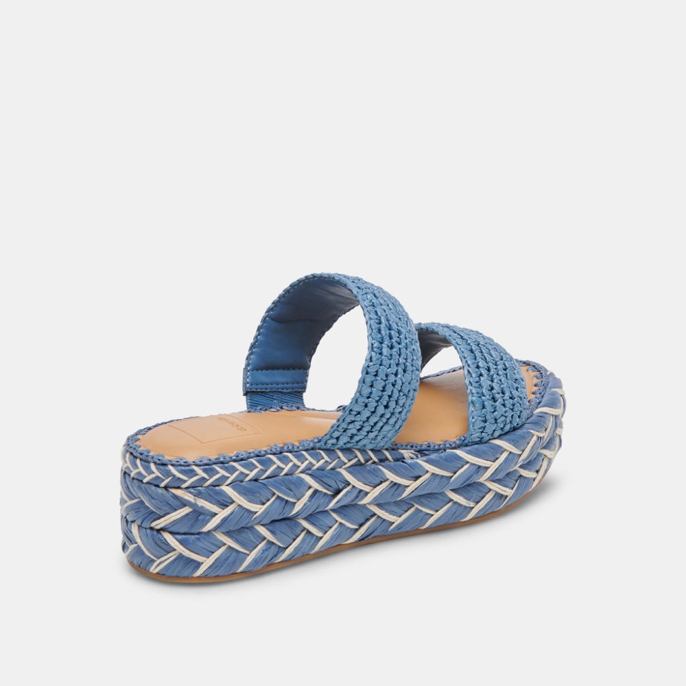 Dolce Vita Corla Sandals Blue Raffia