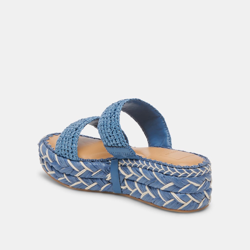 Dolce Vita Corla Sandals Blue Raffia
