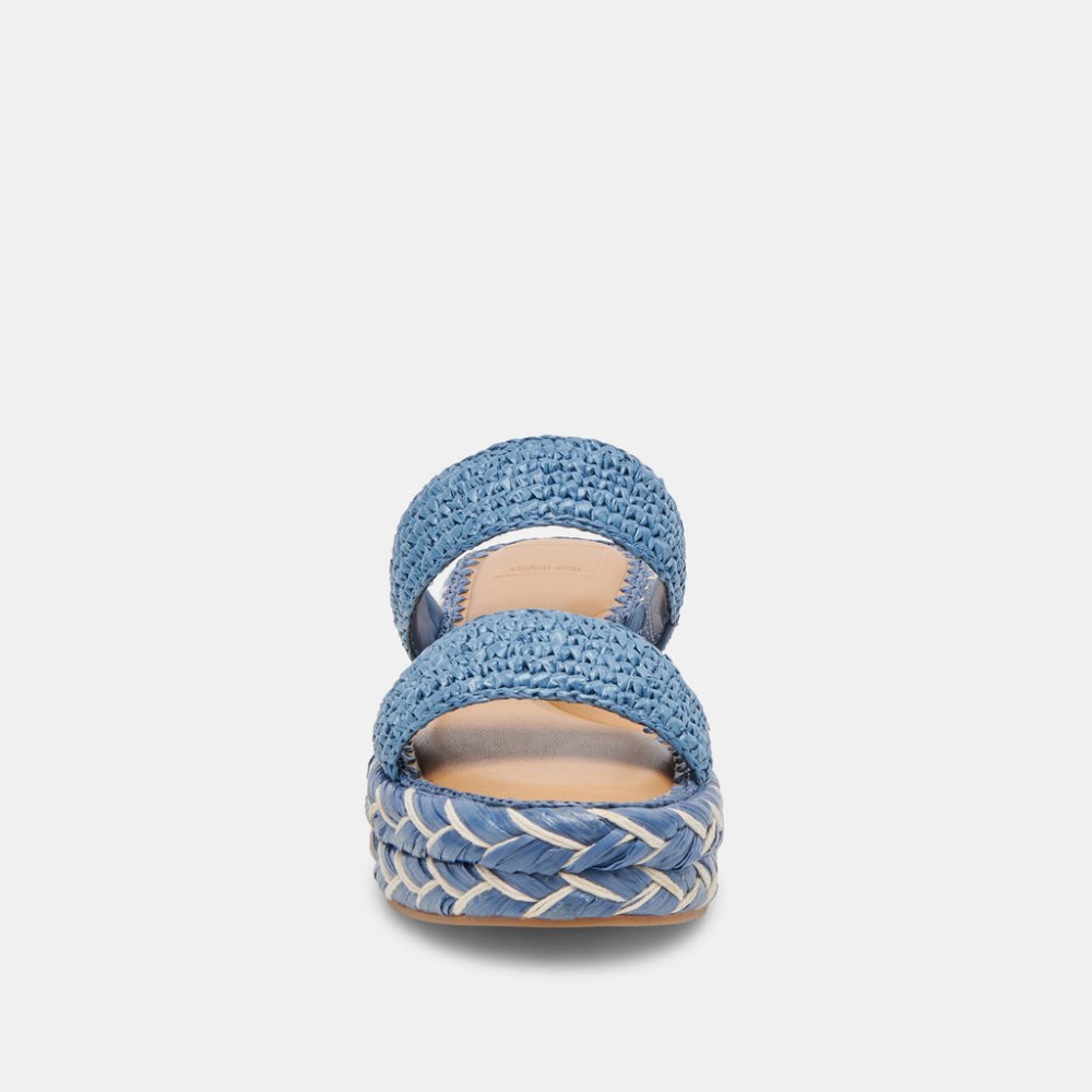 Dolce Vita Corla Sandals Blue Raffia
