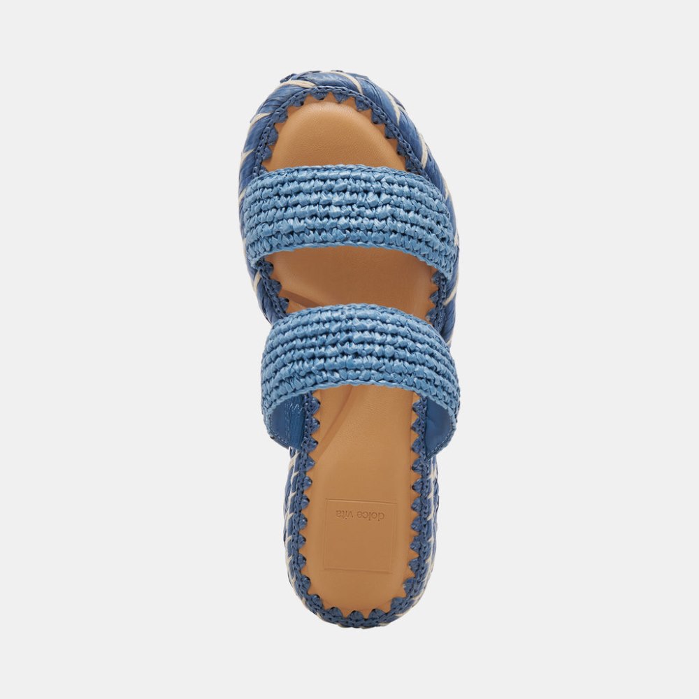 Dolce Vita Corla Sandals Blue Raffia