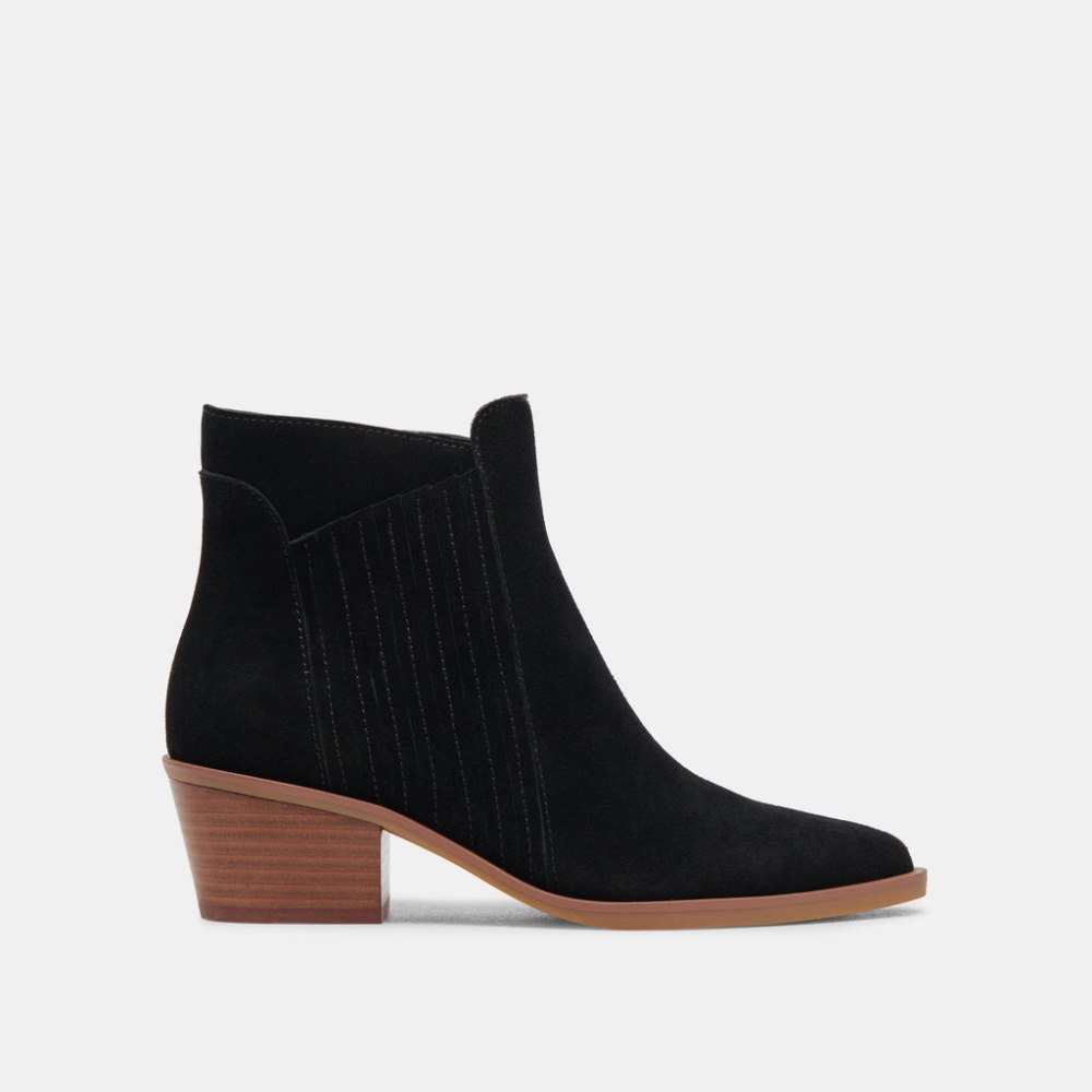 Dolce Vita Sawyer Booties Onyx Suede