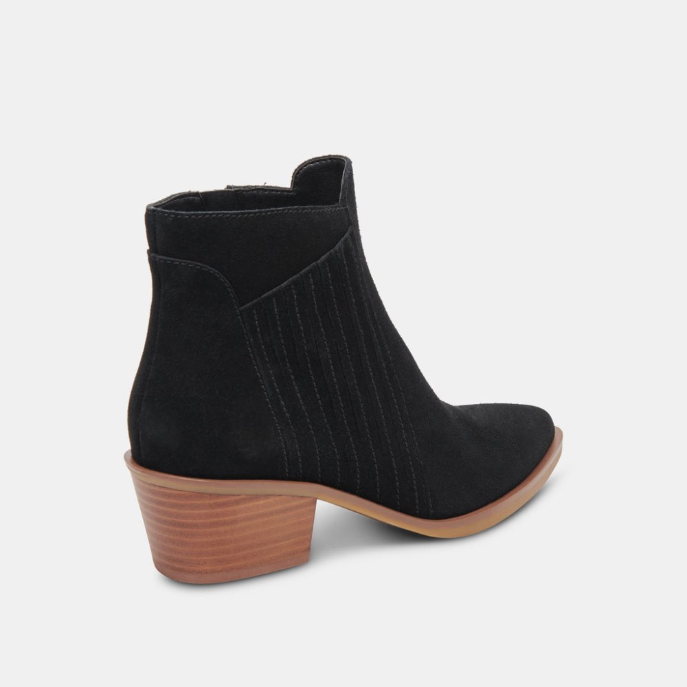 Dolce Vita Sawyer Booties Onyx Suede