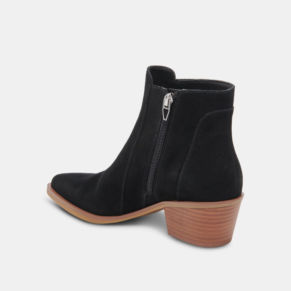 Dolce Vita Sawyer Booties Onyx Suede