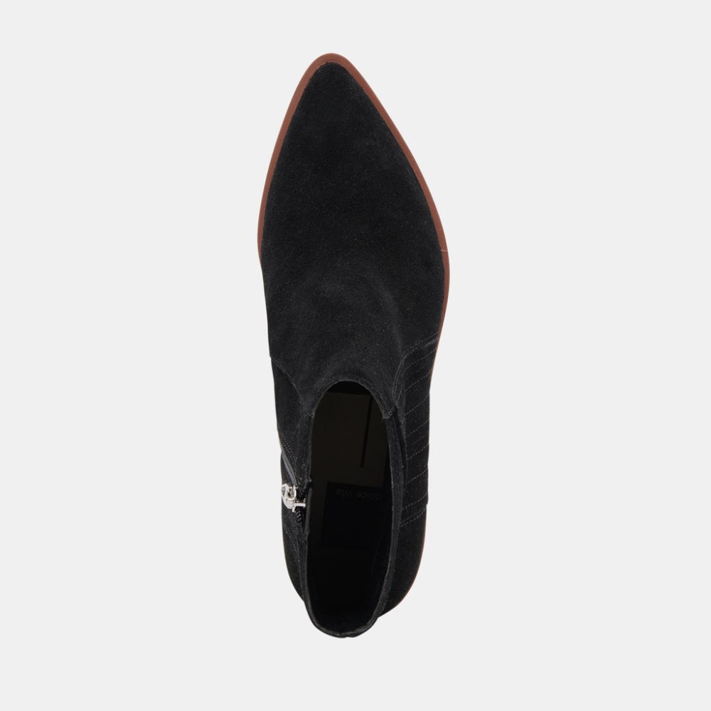 Dolce Vita Sawyer Booties Onyx Suede