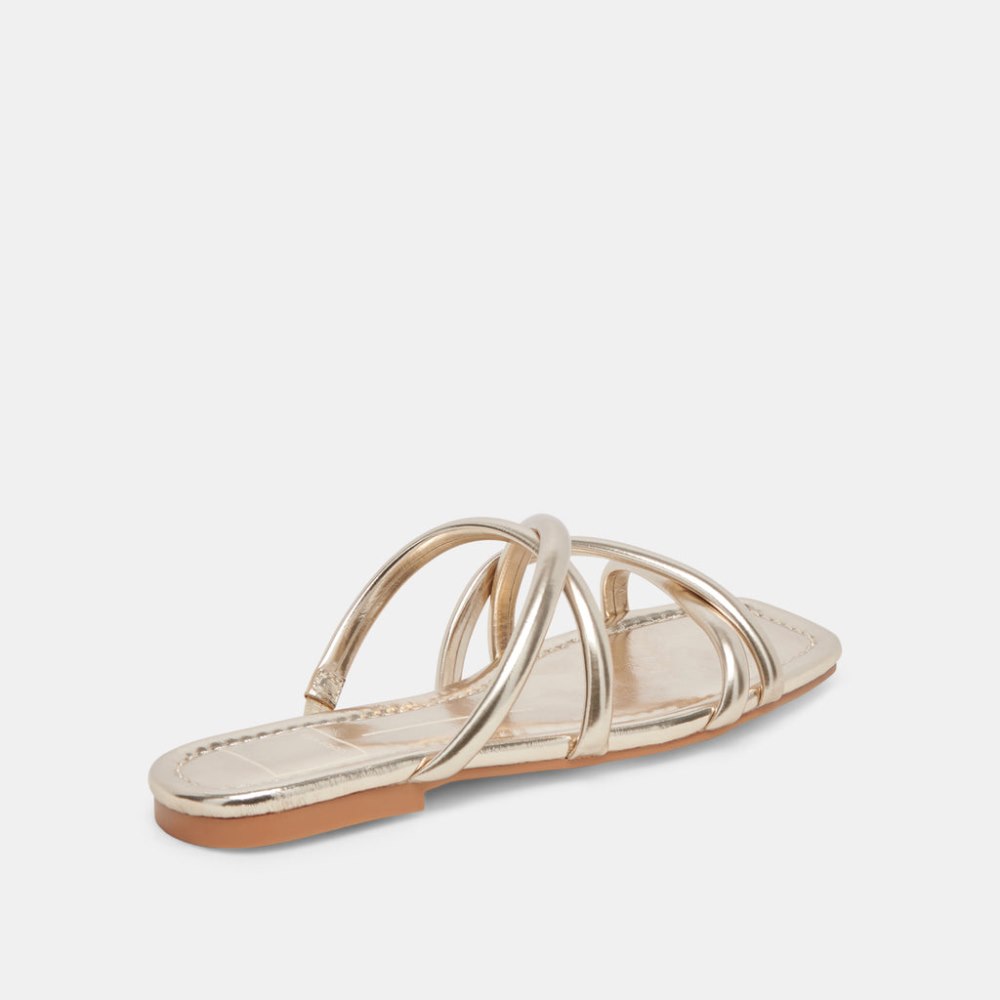 Dolce Vita Lanza Sandals Light Gold Metallic Stella