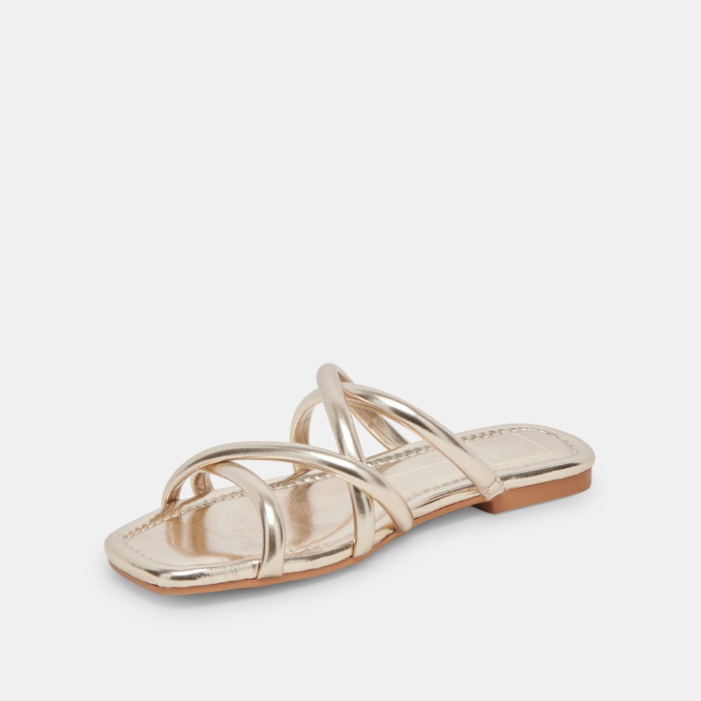Dolce Vita Lanza Sandals Light Gold Metallic Stella