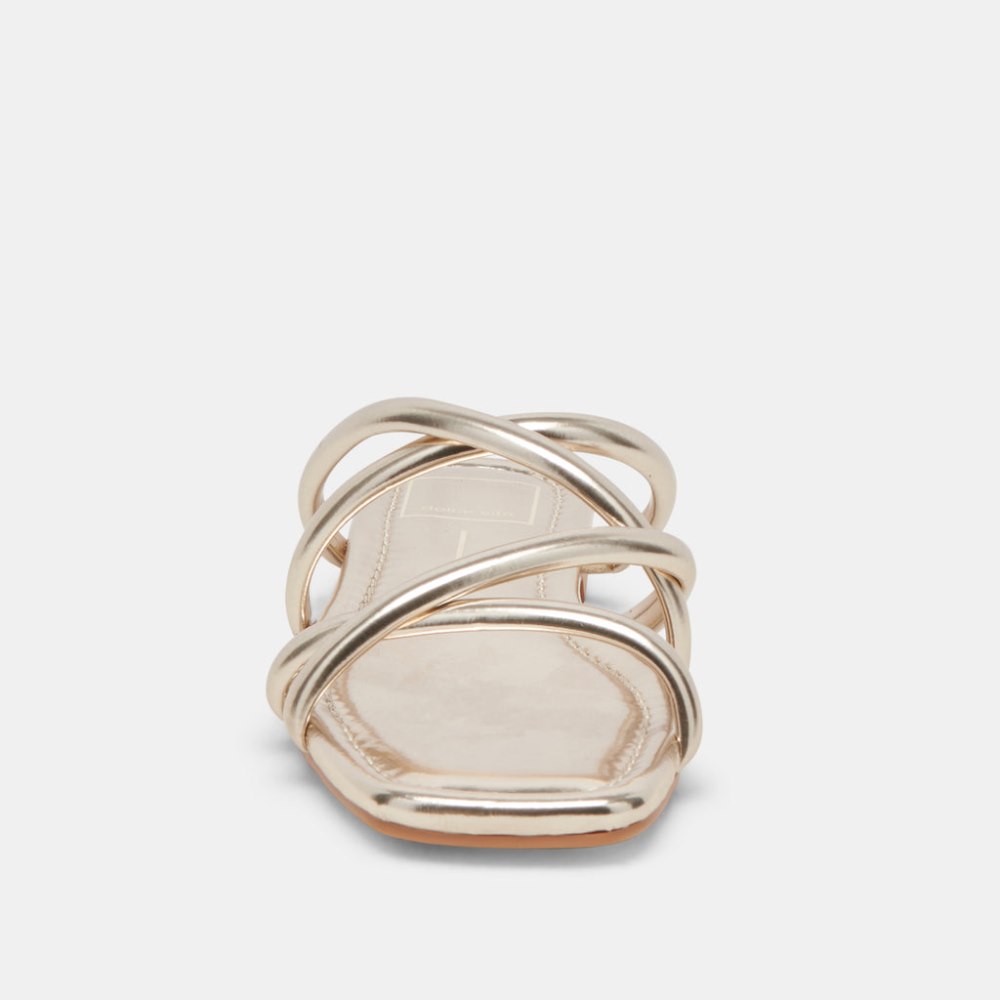 Dolce Vita Lanza Sandals Light Gold Metallic Stella