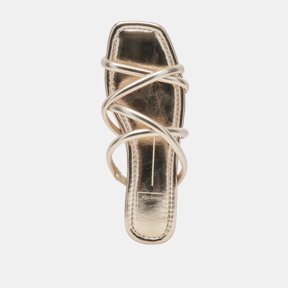Dolce Vita Lanza Sandals Light Gold Metallic Stella