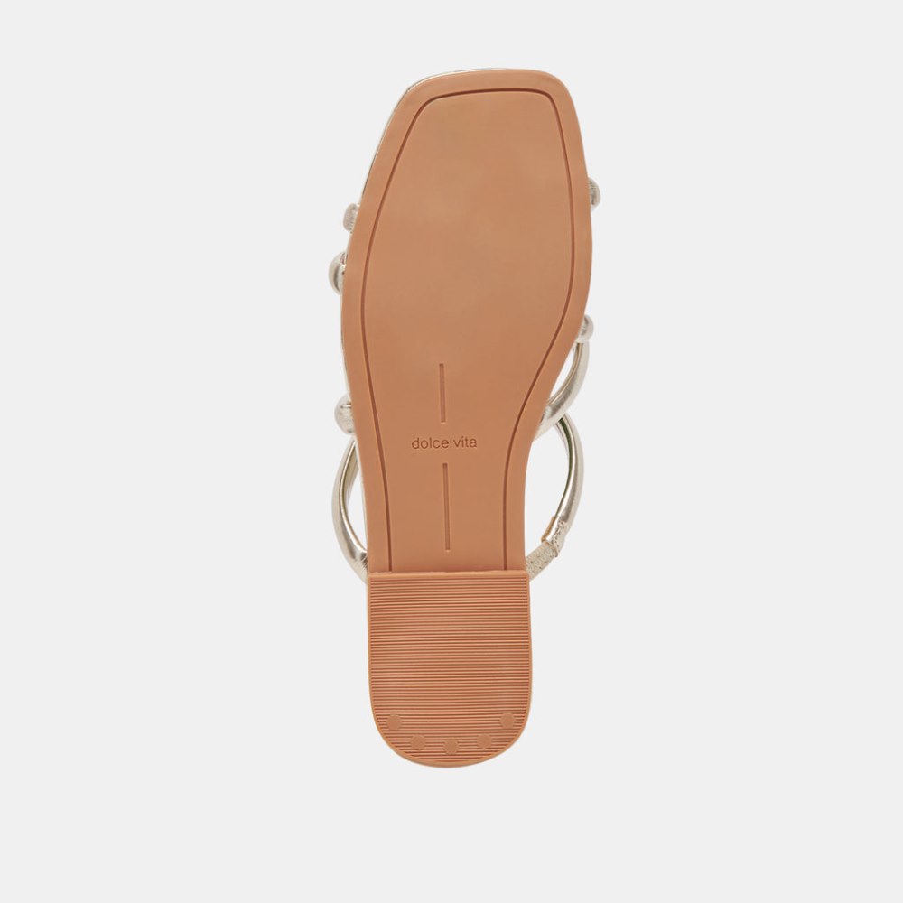 Dolce Vita Lanza Sandals Light Gold Metallic Stella