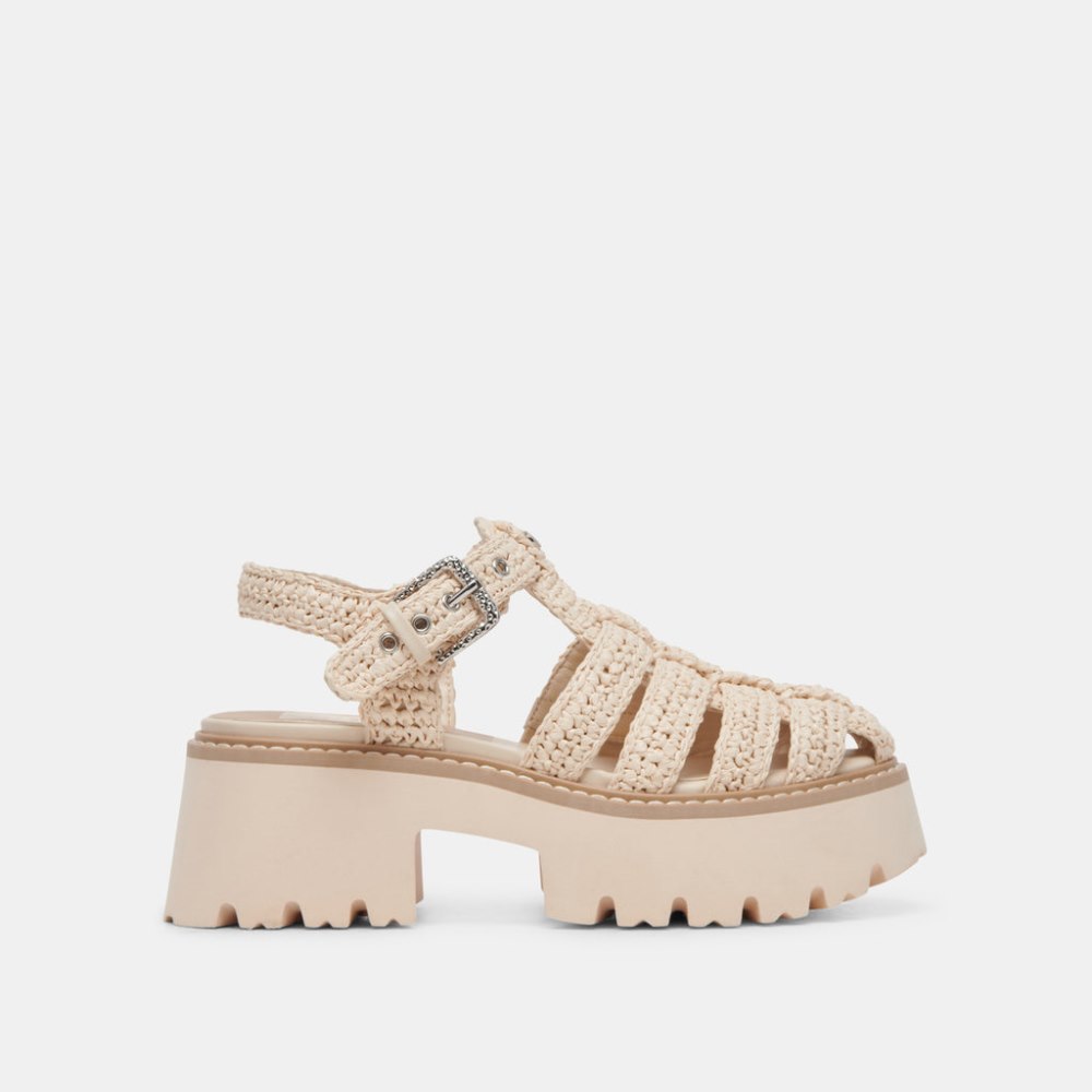 Dolce Vita Lasly Sandals Oatmeal Knit