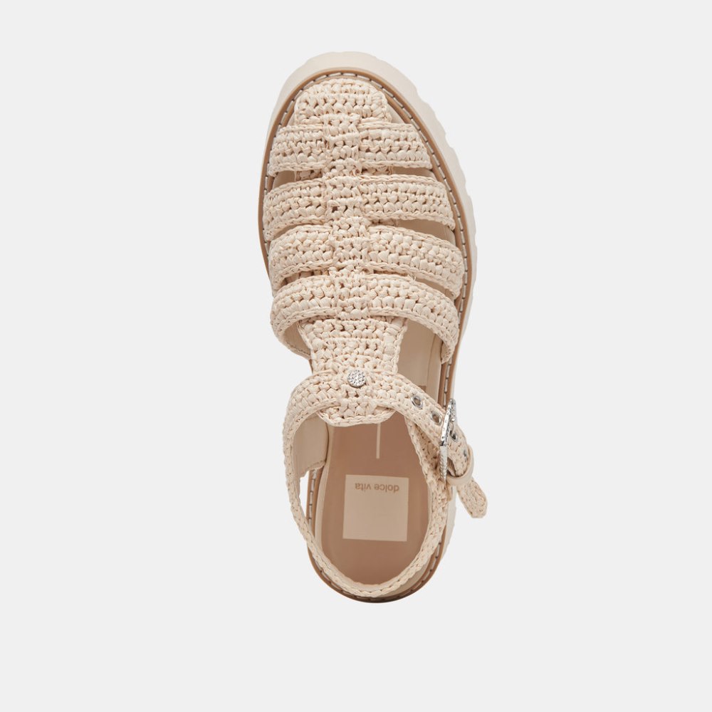 Dolce Vita Lasly Sandals Oatmeal Knit