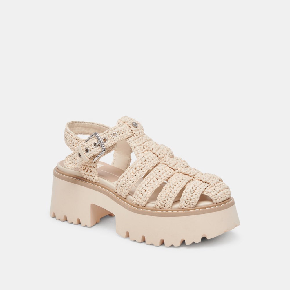 Dolce Vita Lasly Sandals Oatmeal Knit