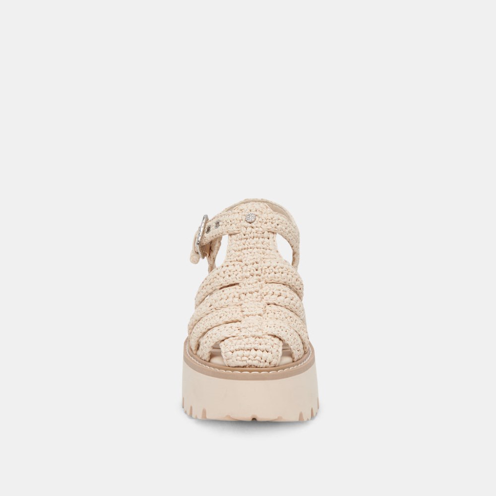 Dolce Vita Lasly Sandals Oatmeal Knit