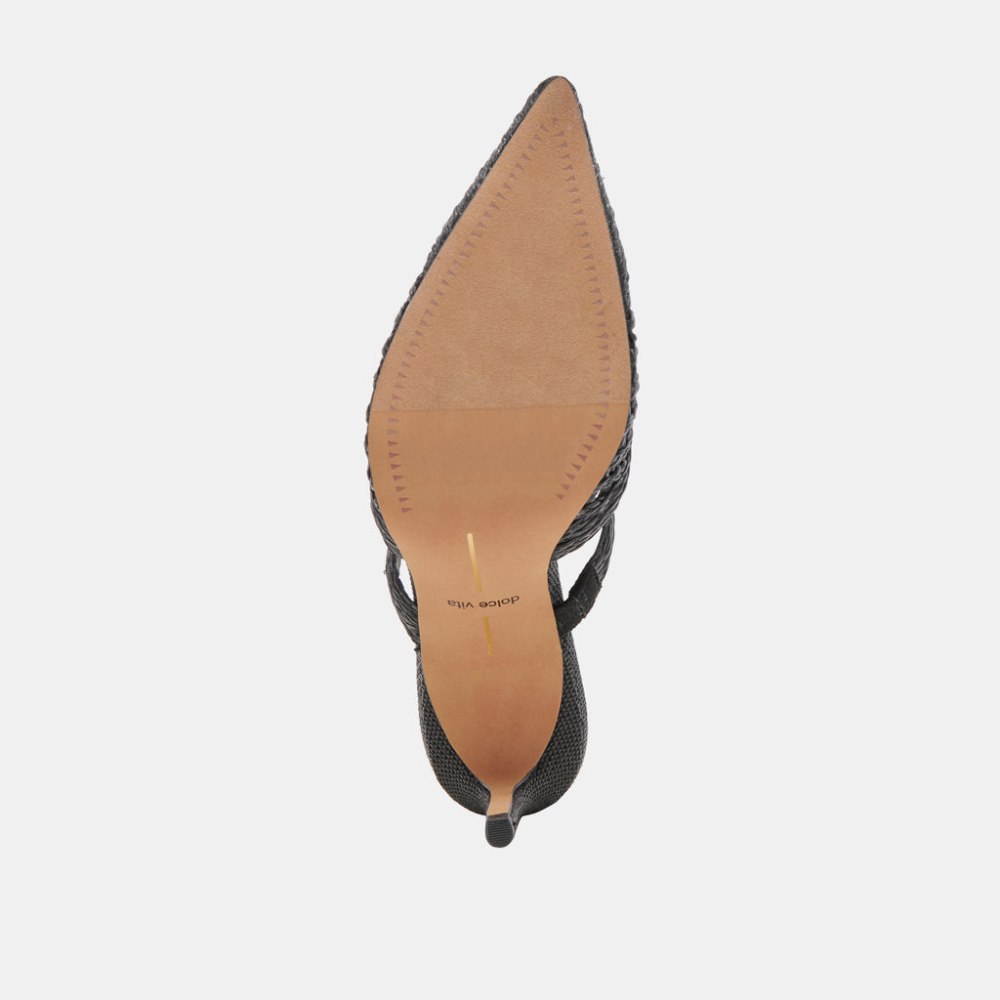 Dolce Vita Kaline Heels Onyx Raffia