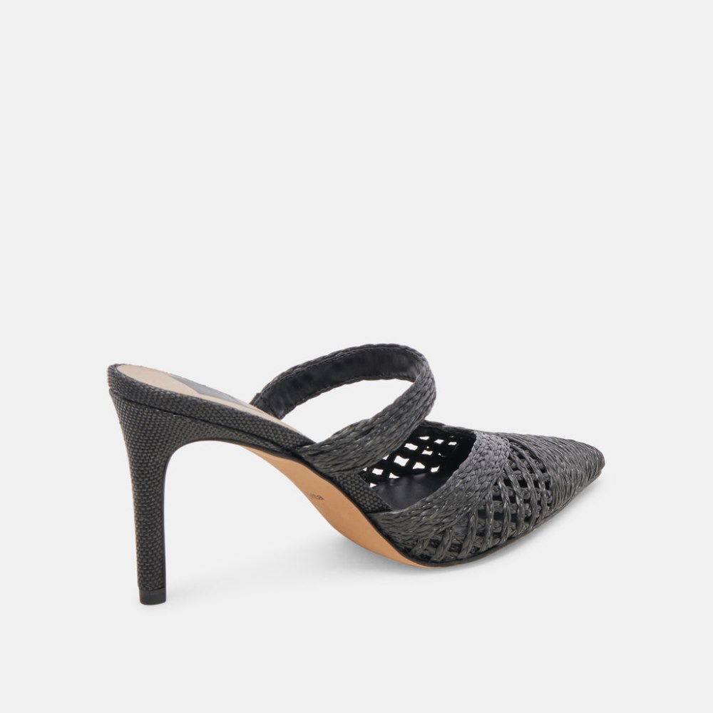 Dolce Vita Kaline Heels Onyx Raffia